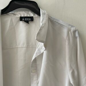 White Button-Down Blouse